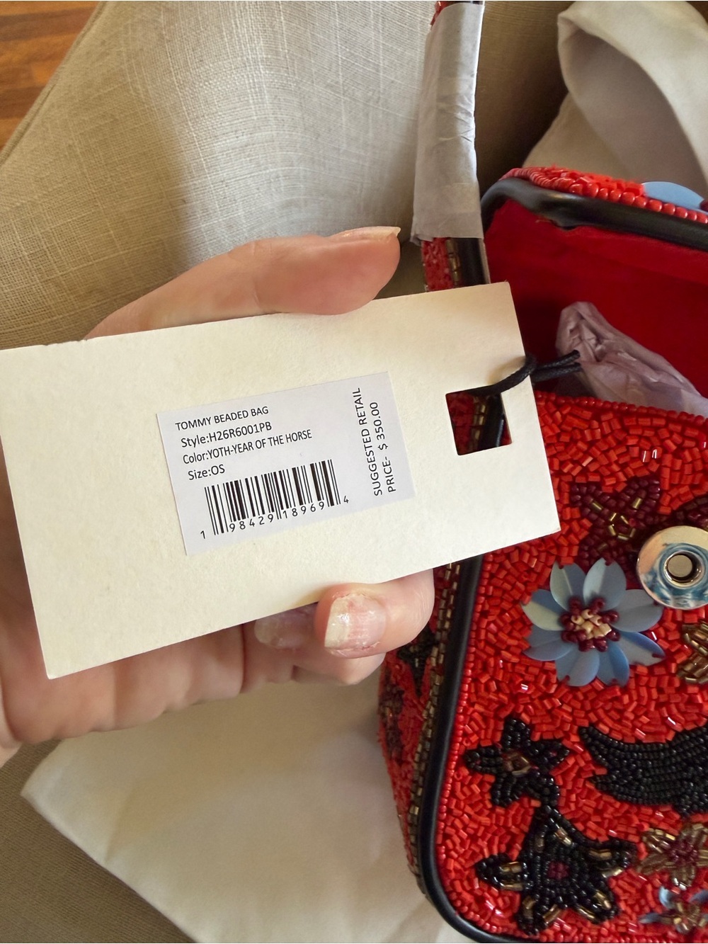 STAUD Limited Edition Rare Fire Horse Lunar New Year Tommy Bag - Picture 5 of 6